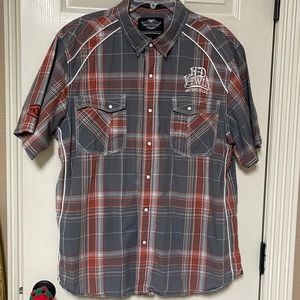 Harley Davidson Genuine Motor Clothes button up shirt. Size 2XL